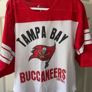 Tampa Bay Buccaneers Women's Red and White Jersey